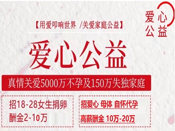 广阳捐卵助孕生子 爱心志愿者招募